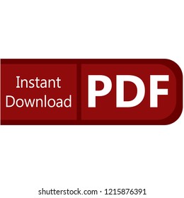 Icon PDF Instant Download. Pictogram. Vector. Sidelong