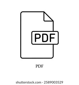 Icon a pdf, isolated against a clean background.
