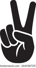 Icon Peace hand sign Vector Design 