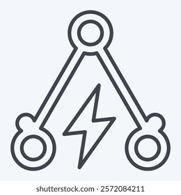 Icon Peak Demand. related to Energy Storage symbol. line style. editable