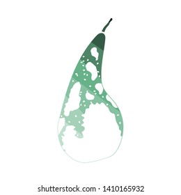 Ícone De Pera. Design de escada de mão de cor plana. Ilustração de vetor.