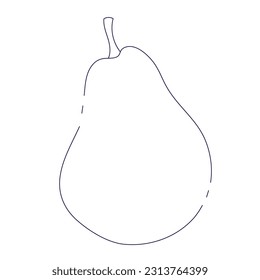 Icon pear, Fruit background. Vector print for fabric and wallpaper. Doodle style design. Vector illustration