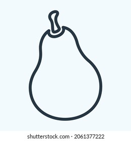 Icon Pear - Line Style - Simple illustration, Editable stroke, Design template vector, Good for prints, posters, advertisements, announcements, info graphics, etc.