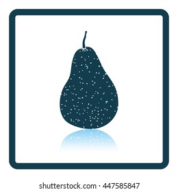 Icon of Pear. Shadow reflection design. Vector illustration.