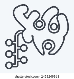 Icon Pearl. related to Qatar symbol. line style. simple design illustration.