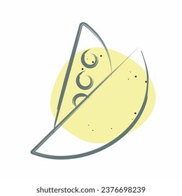 Icon Peas. related to Fruit and Vegetable symbol. Color Spot Style. simple design editable. simple illustration
