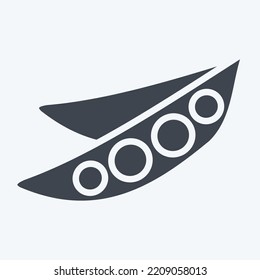 Icon Peas. suitable for Nuts symbol. glyph style. simple design editable. design template vector. simple illustration