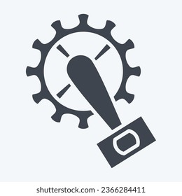 Icon Pedal related to Bicycle symbol. glyph style. simple design editable. simple illustration