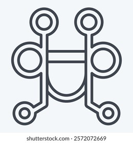 Icon Pelham Bit. related to Equestrian Sport symbol. line style. design editable