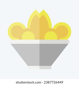 Icon Pelmeni. related to Russia symbol. flat style. simple design editable. simple illustration