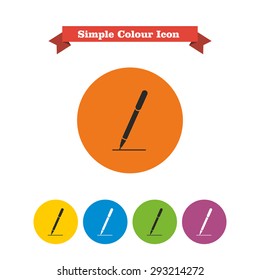 Icon of  pen drawing line 