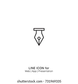 Icon pen tool graphic design single icon vector