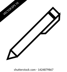 Icon pen vector illustration emblem isolated, logo concept