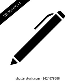 Icon pen vector illustration emblem isolated, logo concept