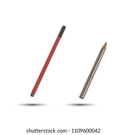 Icon pen writing vector pencil tools design isolated old flat illustration graphic