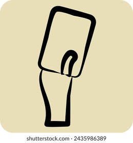 Icon Penalty Card. related to Hockey Sports symbol. hand drawn style. simple design editable