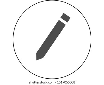 icon pencil create new message flat
