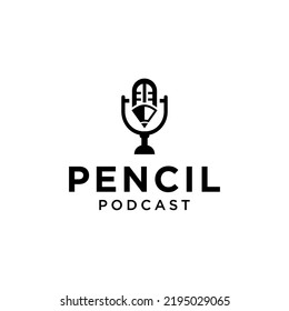 Icon Pencil Podcast Logo Design