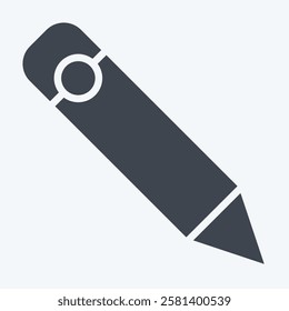 Icon Pencil. related to Kindergarten symbol. glyph style. design editable