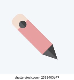 Icon Pencil. related to Kindergarten symbol. flat style. design editable