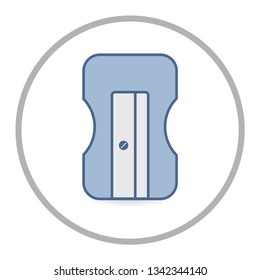 Icon pencil sharpener. Vector illustration in simple flat design.
