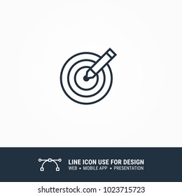 icon pencil target