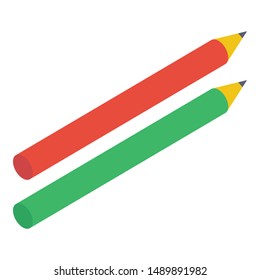 Icon of pencils in isometric design.