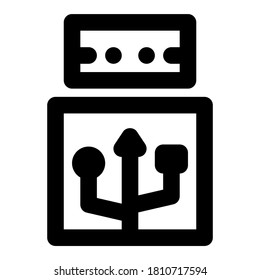 Icon pendrive with style outline