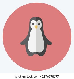 Icon Penguin. suitable for Animal symbol. flat style. simple design editable. design template vector. simple symbol illustration