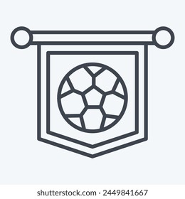 Icon Pennant. related to Football symbol. line style. simple design illustration