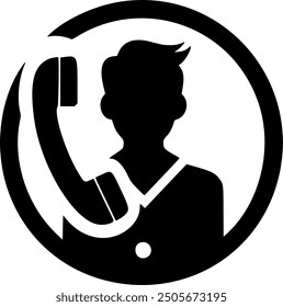 Icono de personas llamando, como Servicio al cliente
