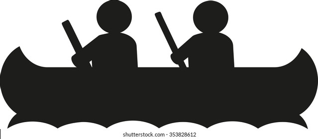 Icon of people canoeing