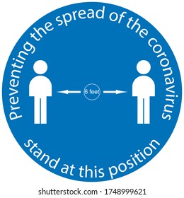 Icon people concept Social Distancing stay 6 feet apart from other people, the practices put in place to enforce social distancing, vector illustration 