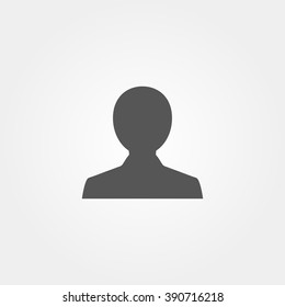 Icon people in flat  style grey color