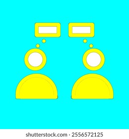 icon of people making conversation, vector eps