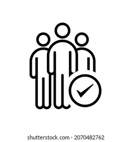 icon of people with mark vector design