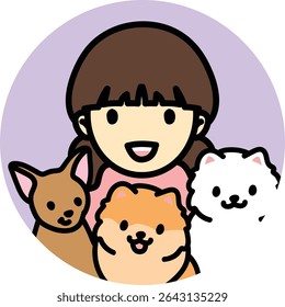 icon people pet-friendly, pomeranian, chihuahua, puppy, dog owner