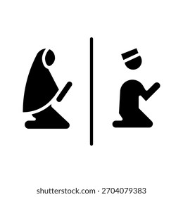 icon of people praying icon vector