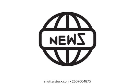 icon of people reading news, writing news, searching for news, and things that are news 