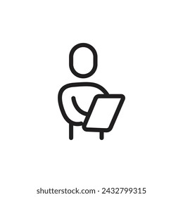 icono de las personas que se registran. vector eps 10