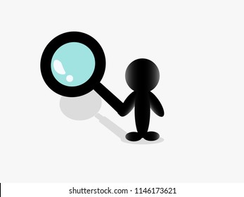Icon people Search magnifying Vector concept design for company business 