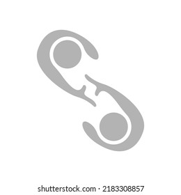 icon of people shaking hands, vector illustration