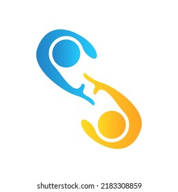 icon of people shaking hands, vector illustration