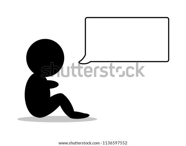 Icon People Silhouette Chat Vector Design Stock Vector Royalty Free