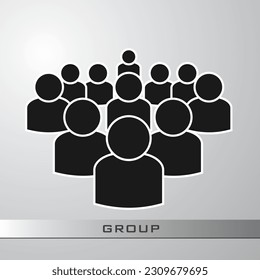 Icon of People, Vector Illustration, Black Icon, web Icon
