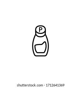 The icon of pepper. Outline illustration vector. Pictogram for web page, mobile app, promo. UI UX GUI design element. Editable stroke. Vector.