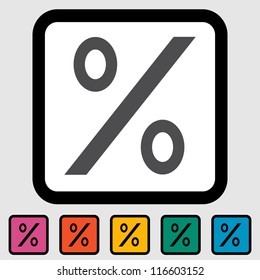 Icon percent sign. Vector illustration