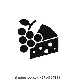 Icon "Perfect Pairing": wine and cheese icons leaning against each other.