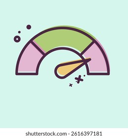 Icon Performance. related to Audit symbol. MBE style. design editable