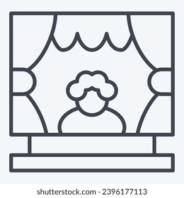 Icon Performance. related to Theatre Gradient symbol. line style. simple design editable. simple illustration